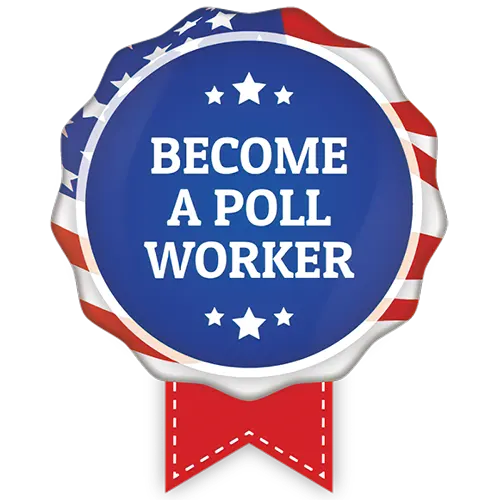 Become a poll worker ribbon